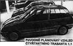Trabant 1.1 - původně plánovaný vzhled čtyřtaktního trabanta 1.1
